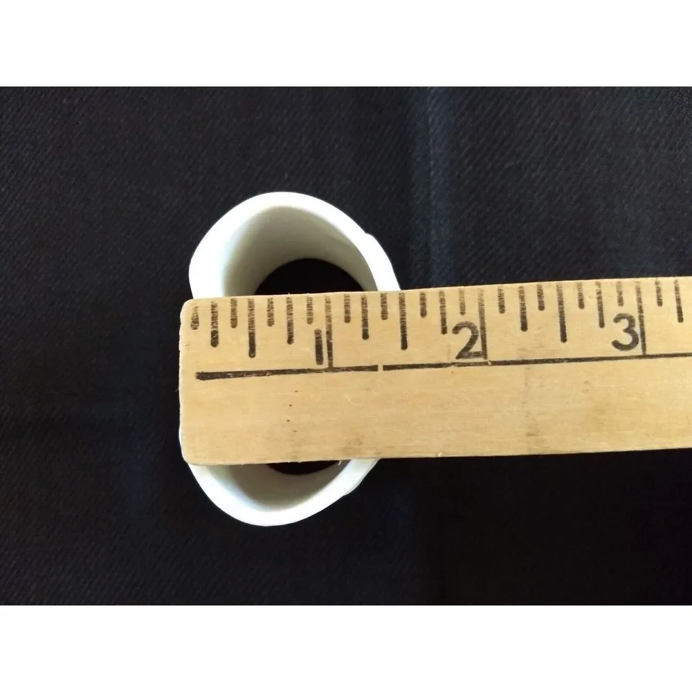 Gorham Bone China Napkin‎ Rings Linen Flowers Lily Set of 4 Vintage Minimalist
